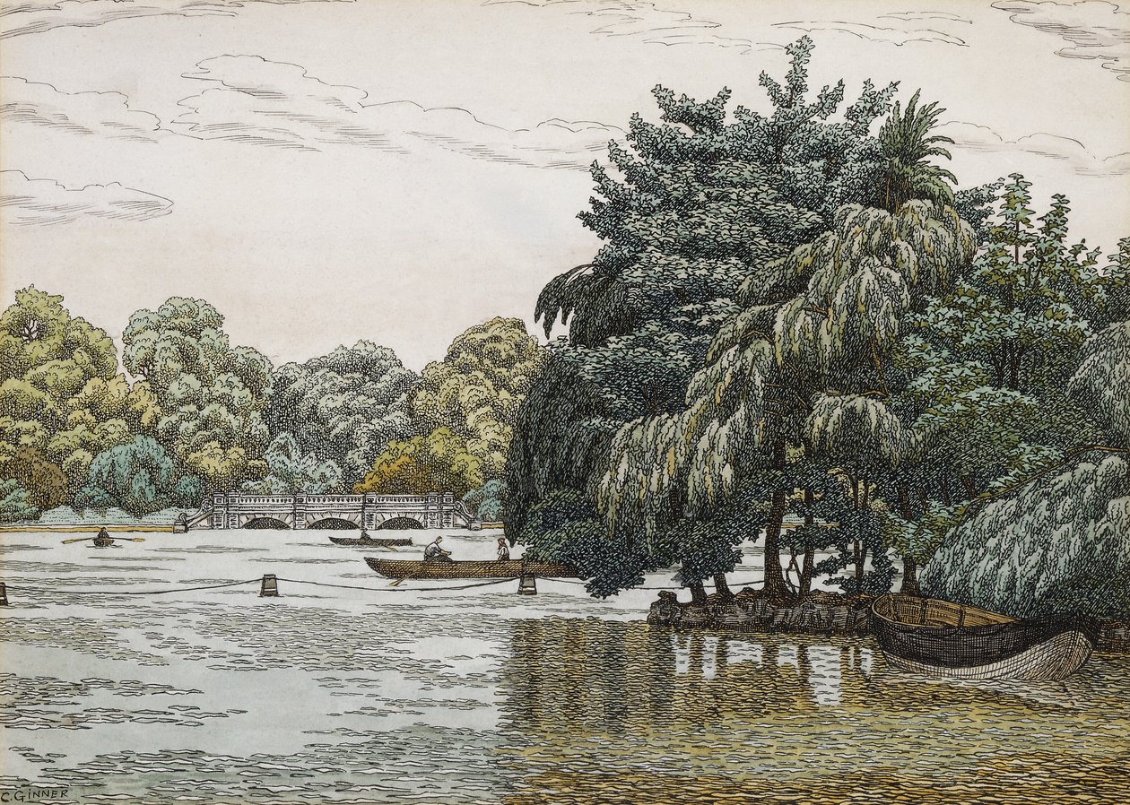 A Serpentina, Hyde Park de Charles Ginner