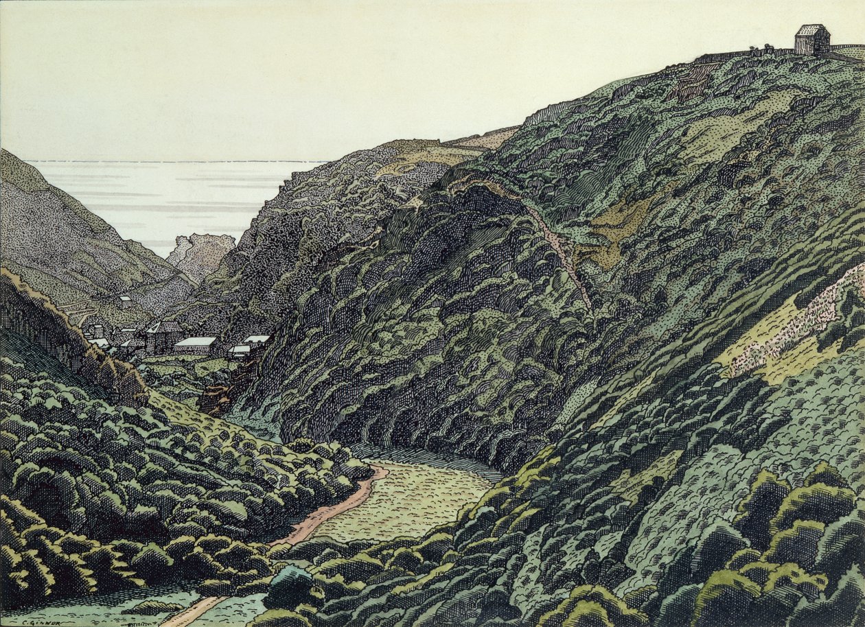 Valency Valley, Boscastle, Cornualha de Charles Ginner