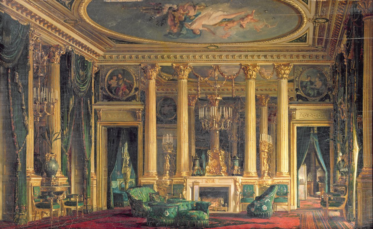 Um salão no hotel de Monsieur Basile Parent, Place Vendôme, Paris, 1866 de Charles Giraud