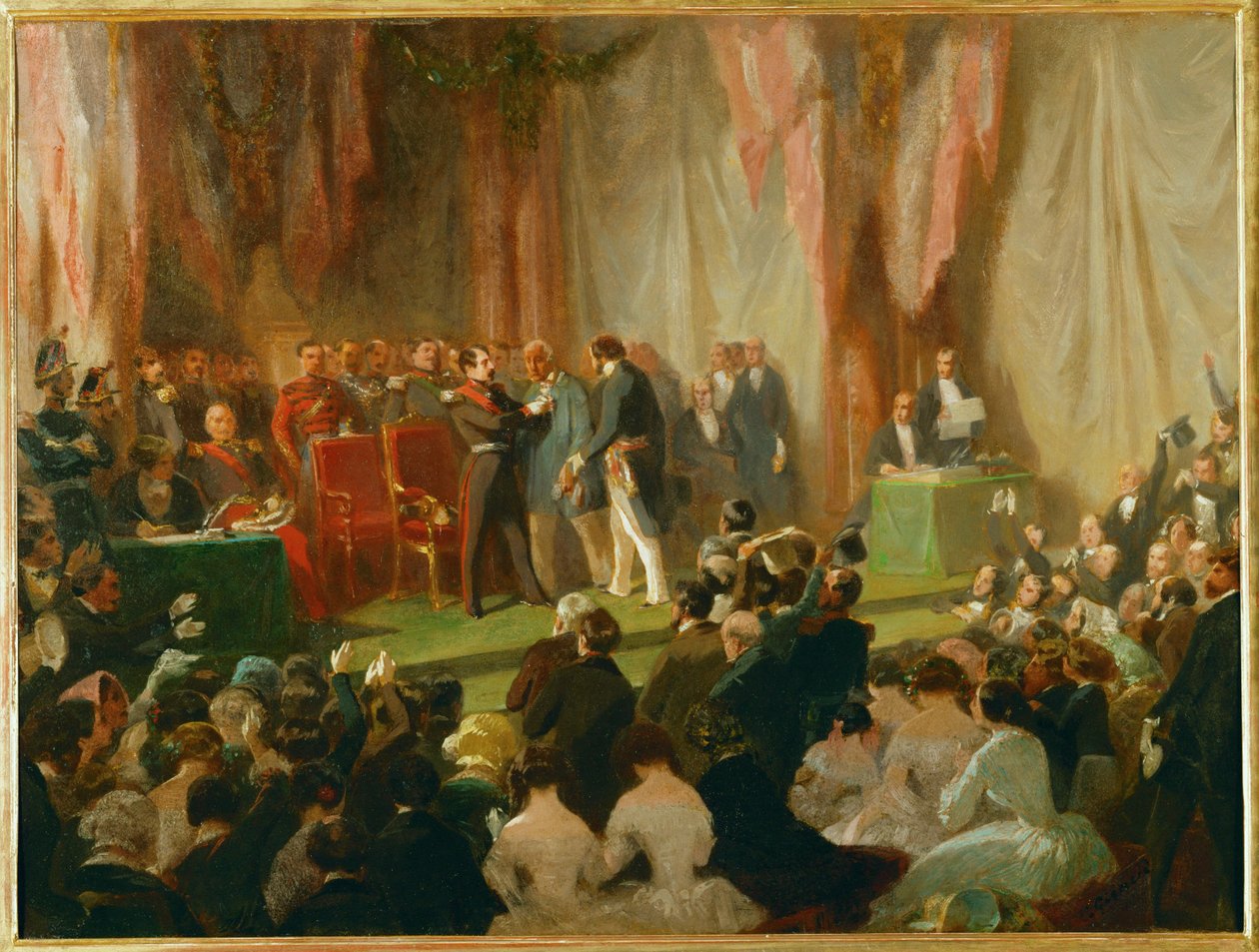 Luís Napoleão Bonaparte, príncipe presidente e mais tarde Imperador III ... (óleo sobre tela) de Charles Giraud