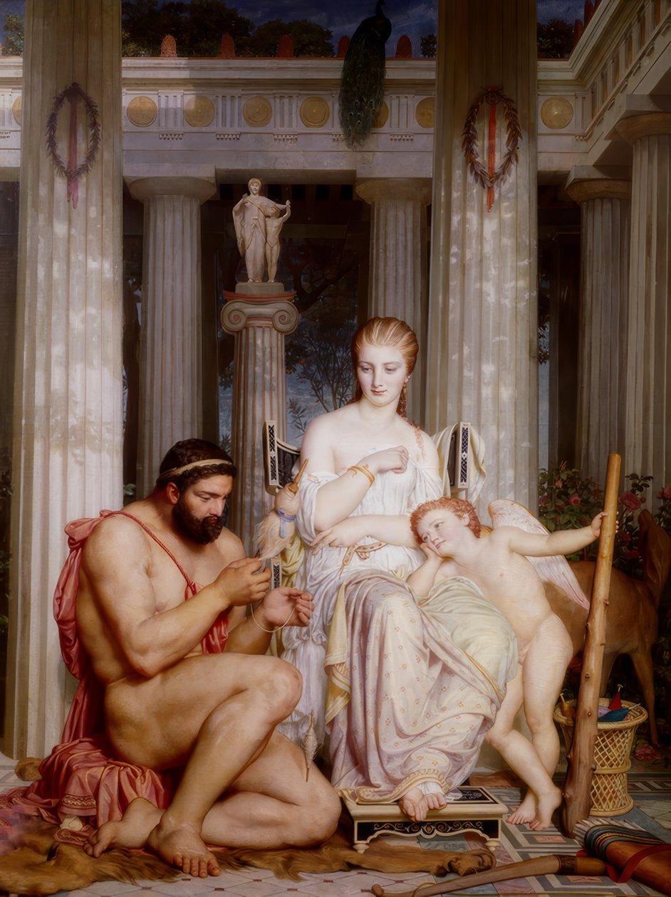 Hércules aos pés de Omphales de Charles Gleyre