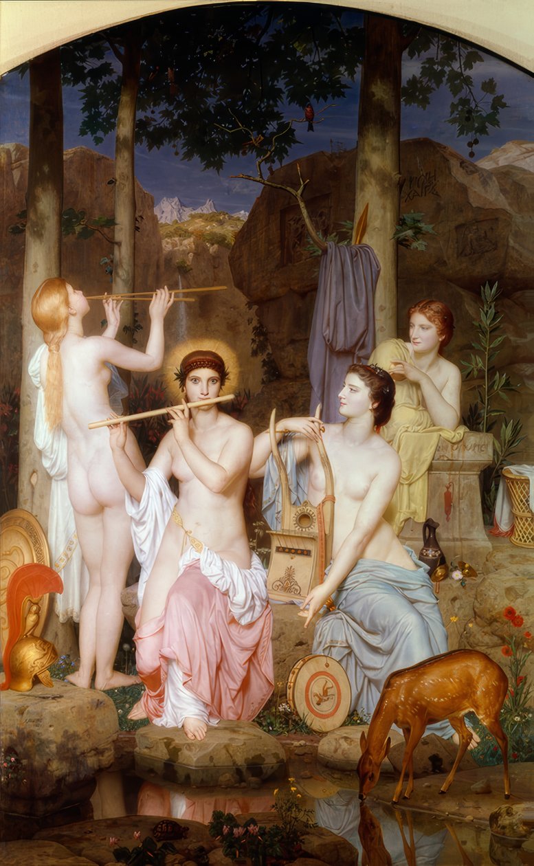 Minerva e as Graças de Charles Gleyre