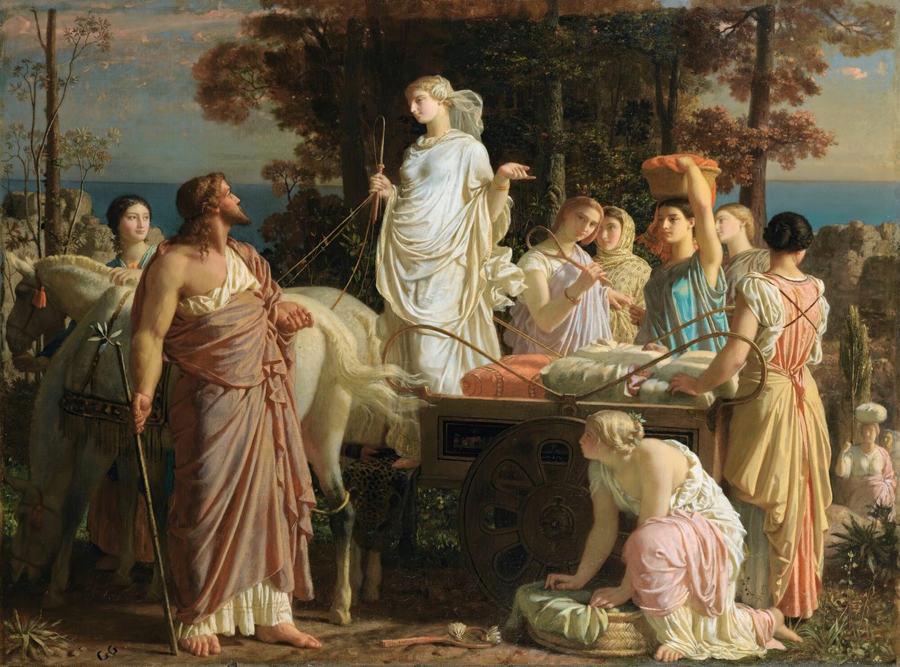 Ulisses e Nausicaa, c. 1853. de Charles Gleyre