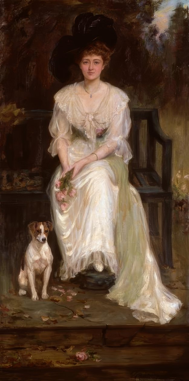 Cngderson, Sra. Irene Watts - Pintura de Charles Goldsborough Anderson