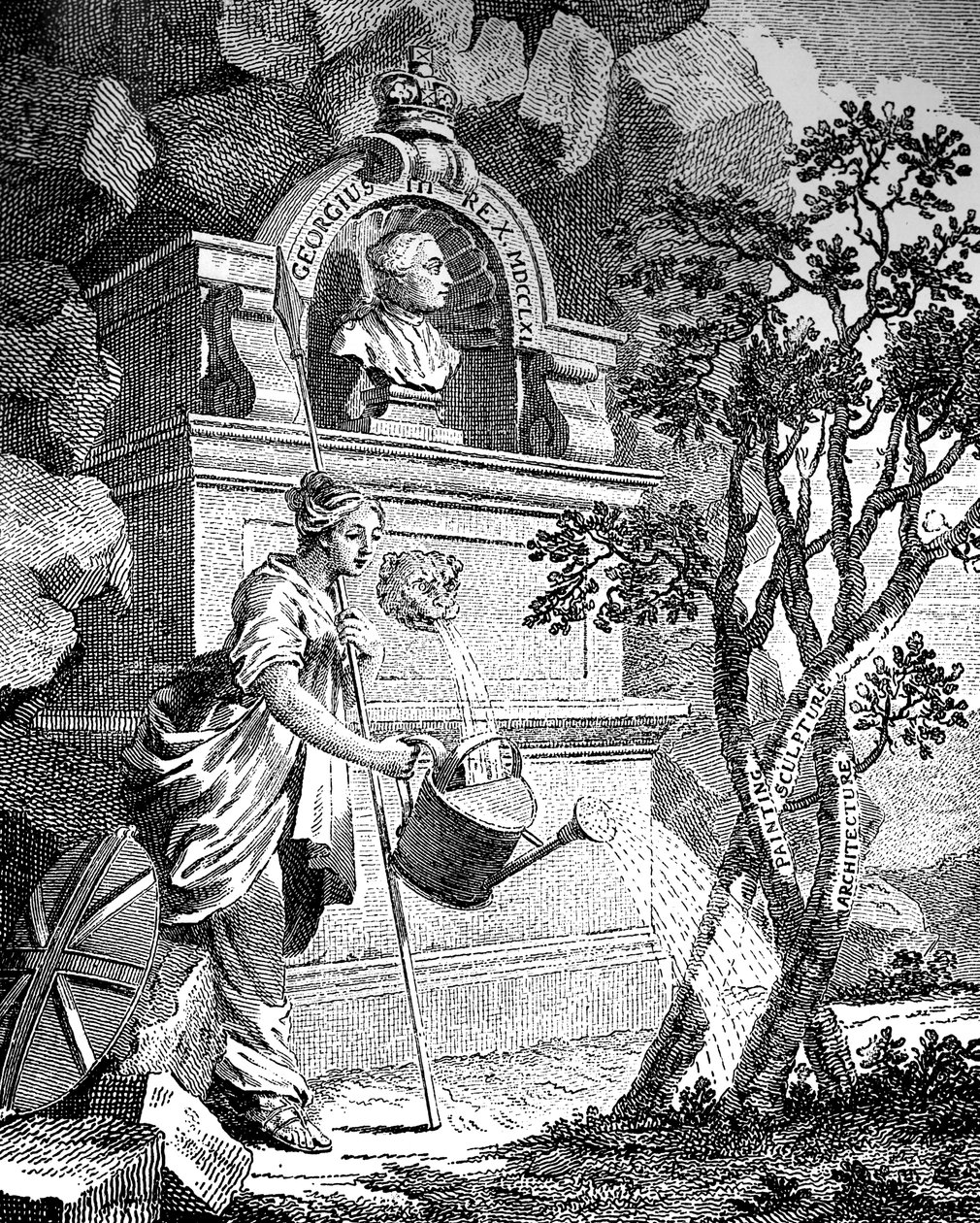 Frontispício para o catálogo de artistas, c1760s. de Charles Grignion