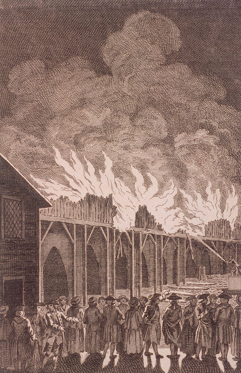 Ponte de Londres velha, Londres, 1775 de Charles Grignion