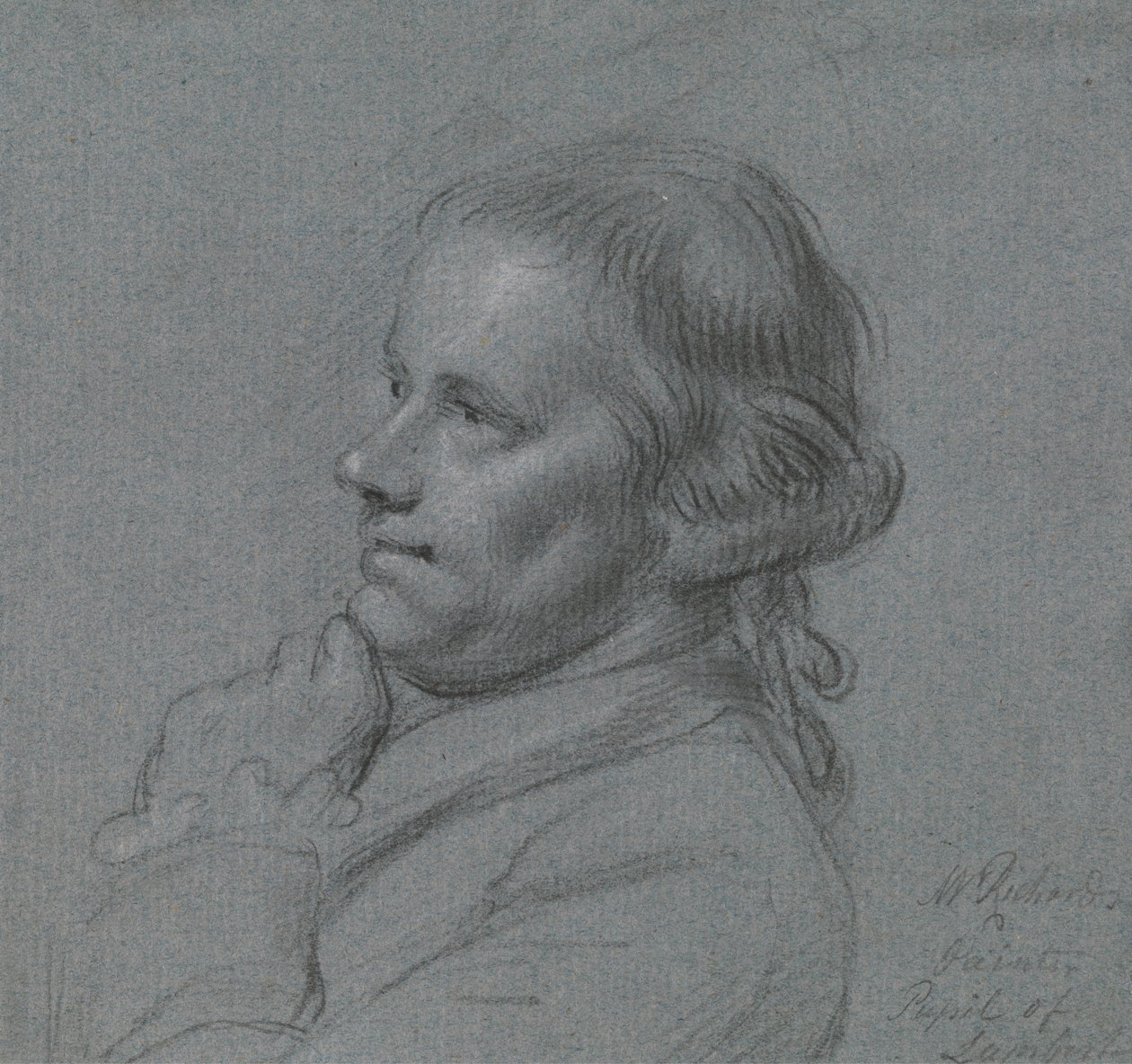 Estudo do retrato de John Inigo Richards, R.A. de Charles Grignion