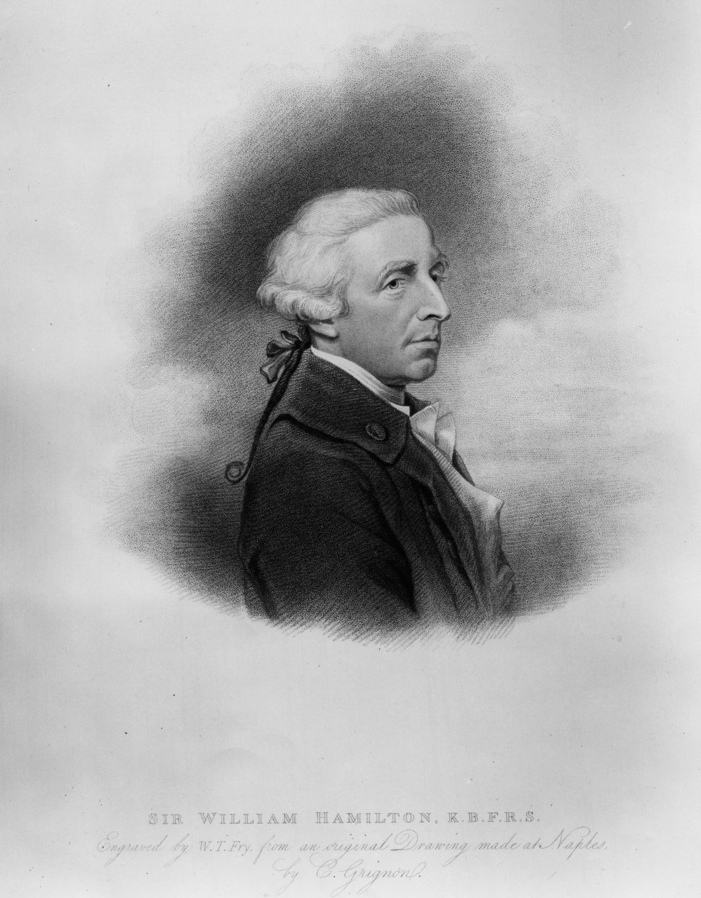 Sir William Hamilton, gravado por William Thomas Fry, 1817 de Charles Grignion