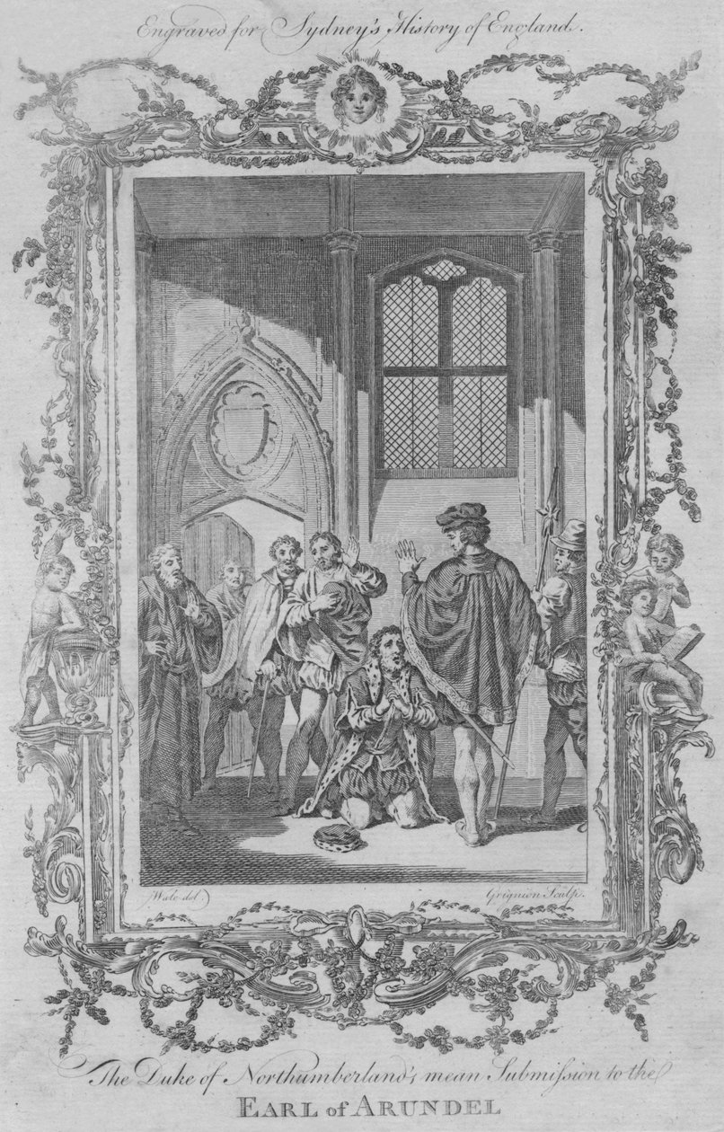 O Duque de Northumberland significa Submissão ao Conde de Arundel, 1773. de Charles Grignion