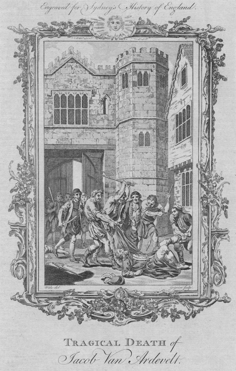 Morte trágica de Jacob Van Ardevelt, 1773. de Charles Grignion