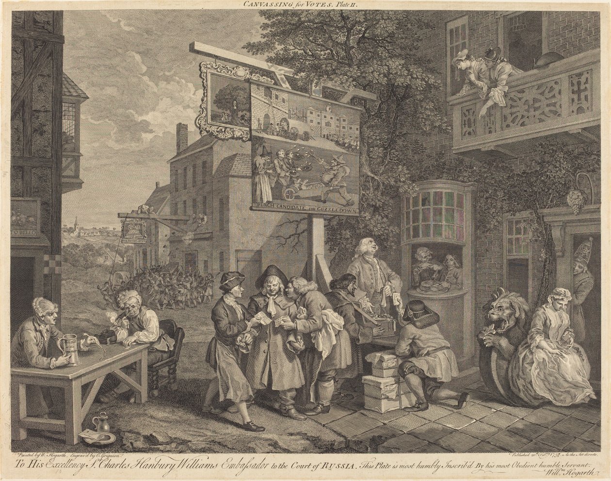 Prospecção de votos de Charles Grignion after William Hogarth