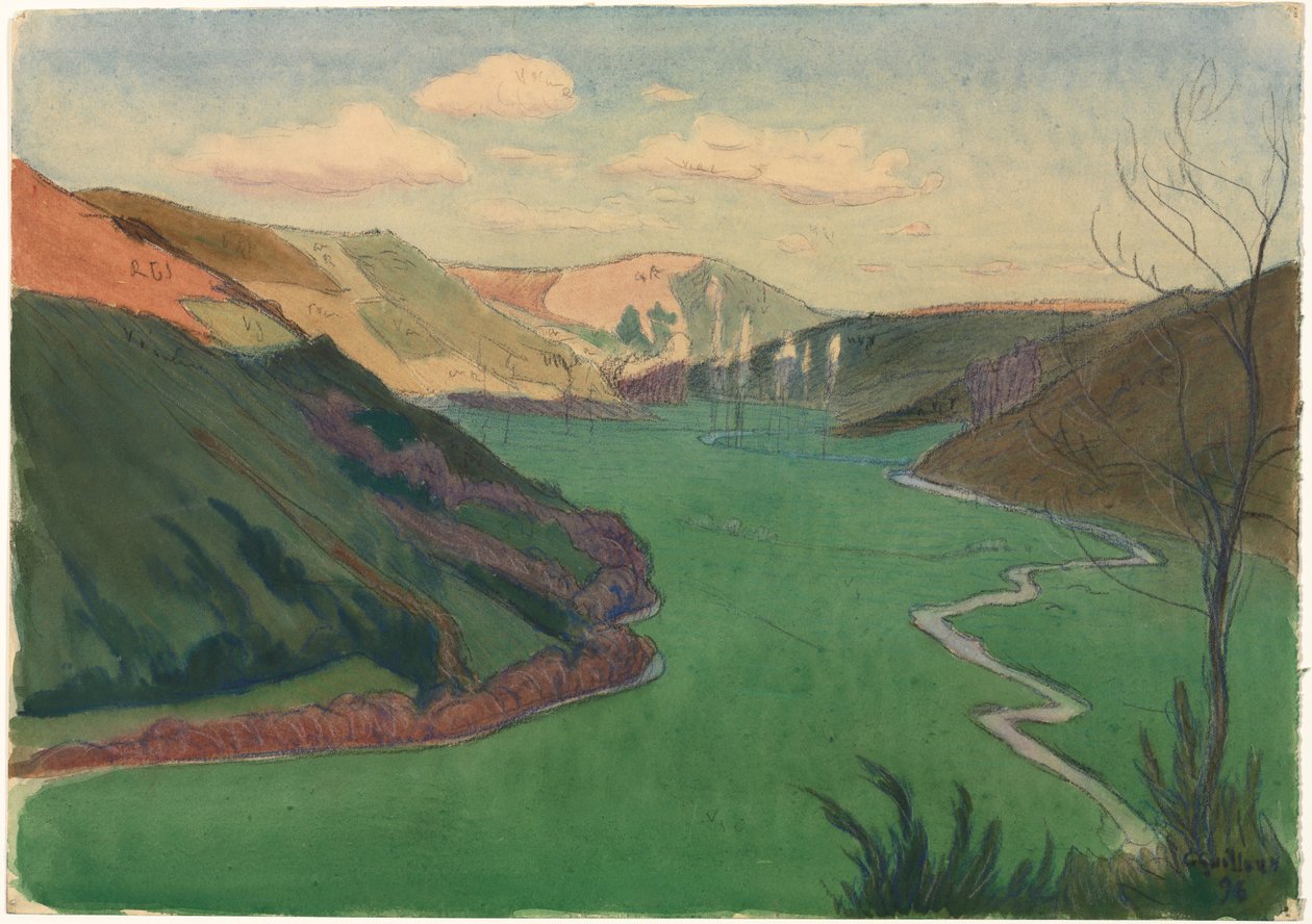 Vale do Stangala, perto de Quimper, 1896. de Charles Guilloux