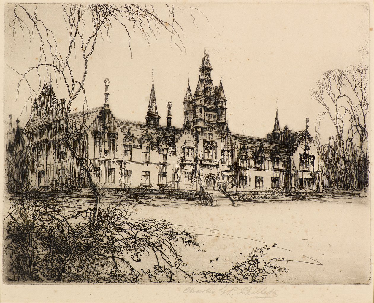 Morgan Academy (gravura) de Charles Gustav Louis Phillips