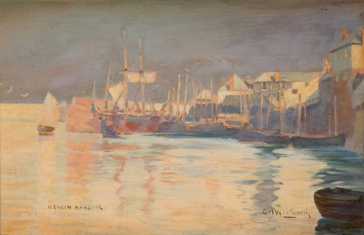Porto de Newlyn, 1887. de Charles H Whitworth