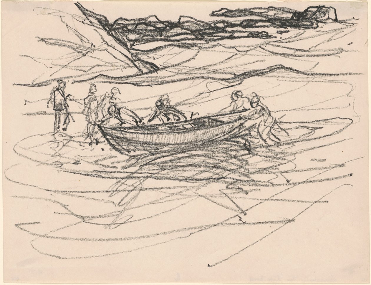 Lançamento do barco salva-vidas de Charles H. Woodbury