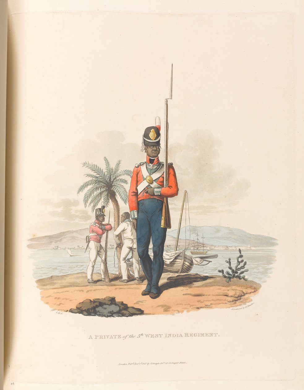 Um soldado do 5º Regimento das Índias Ocidentais de Charles Hamilton (after) Smith