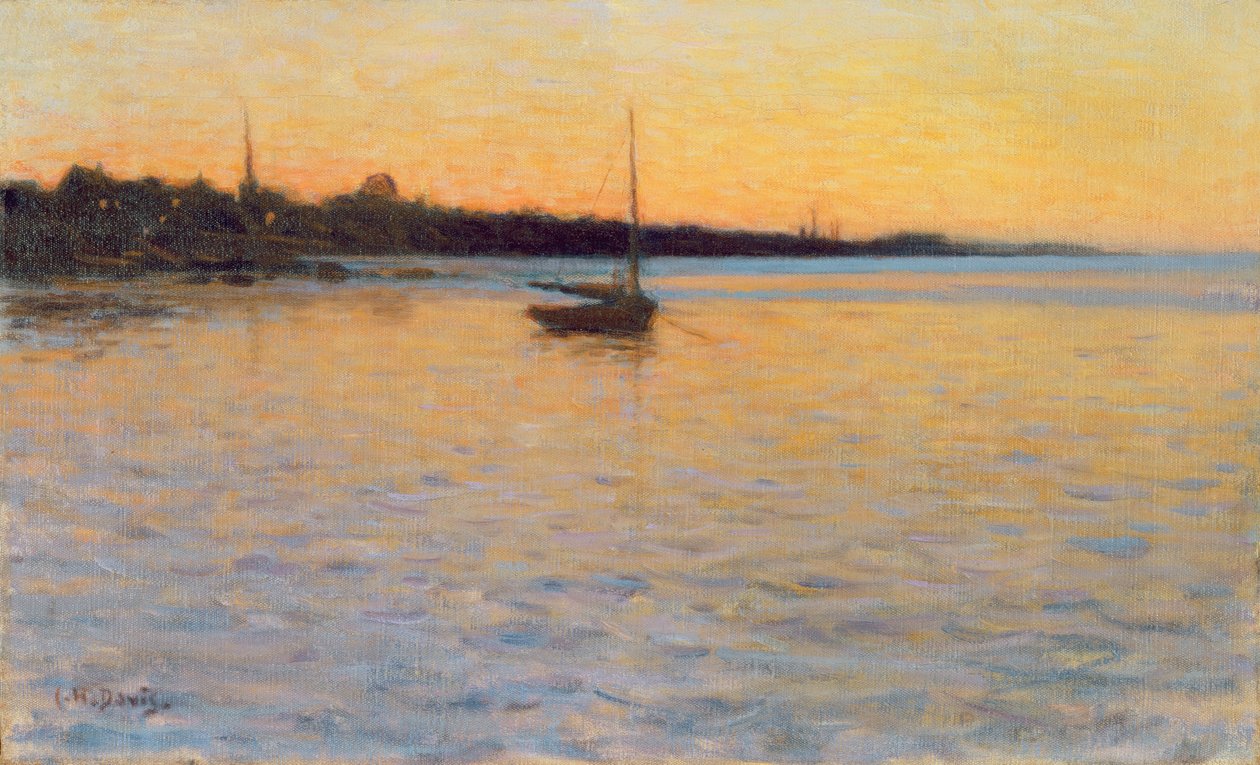 Crepúsculo sobre a água, 1892 de Charles Harold Davis