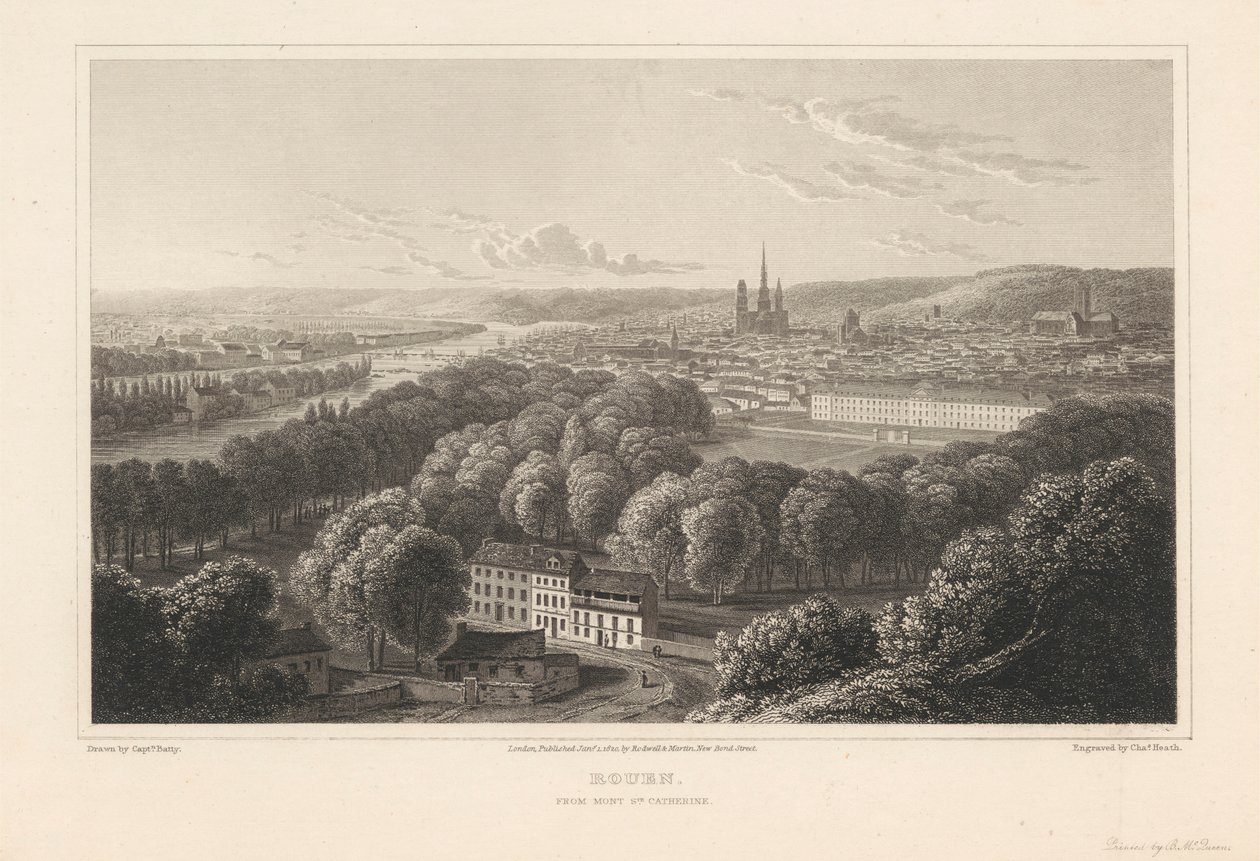 Rouen, de Mont Sainte Catherine de Charles Heath