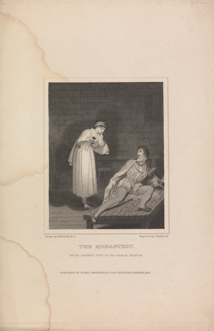O Mosteiro, a visita de Mysie Happer a Sir Piercie Shafton de Charles Heath