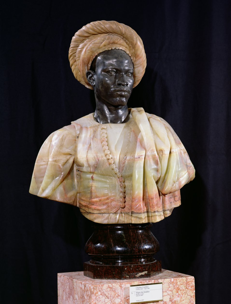 Busto de um homem sudanês, 1857 (onyx und bronze) de Charles Henri Joseph Cordier