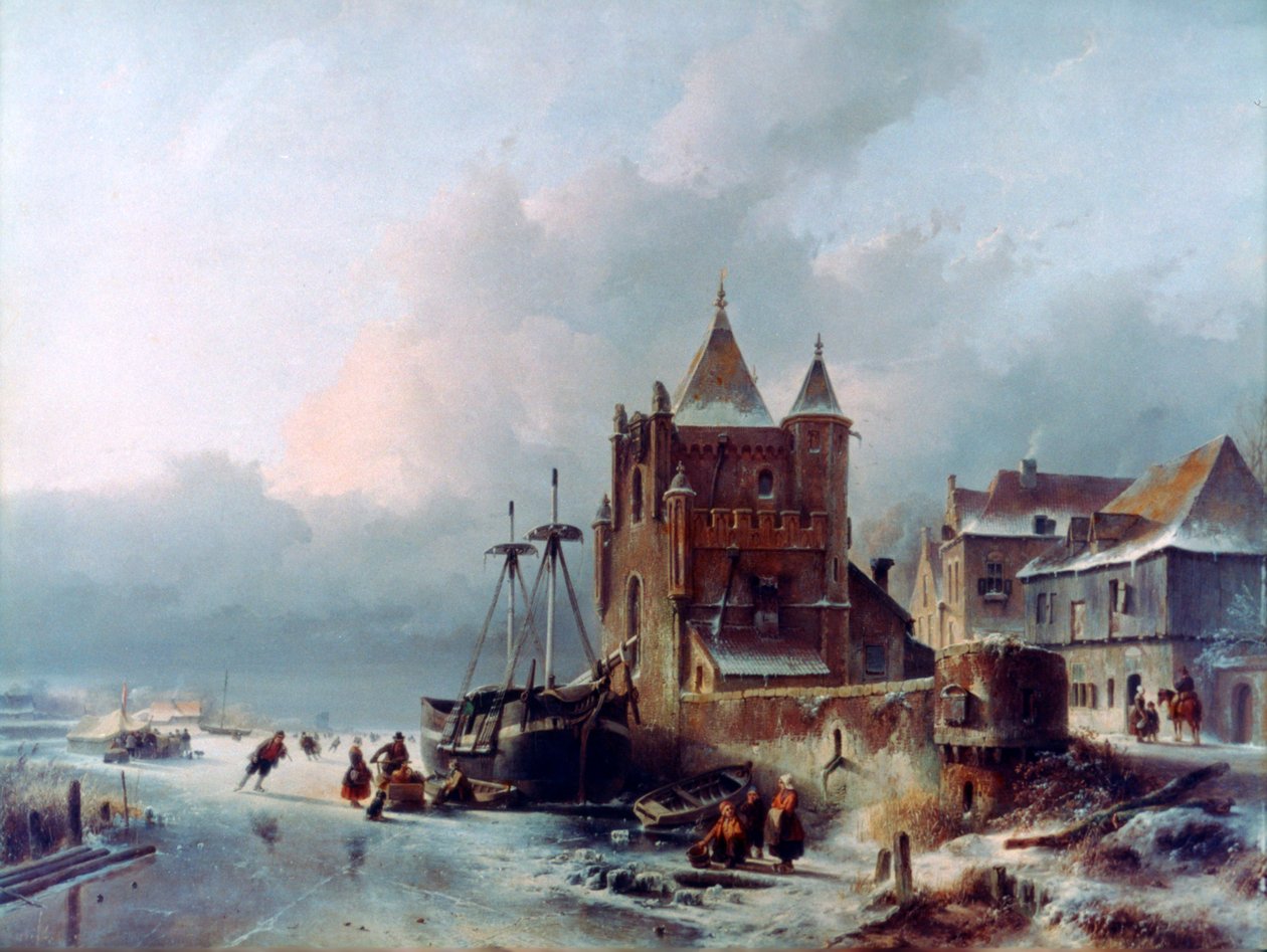 Rio Congelado, c1838-1907 de Charles Henri Joseph Leickert