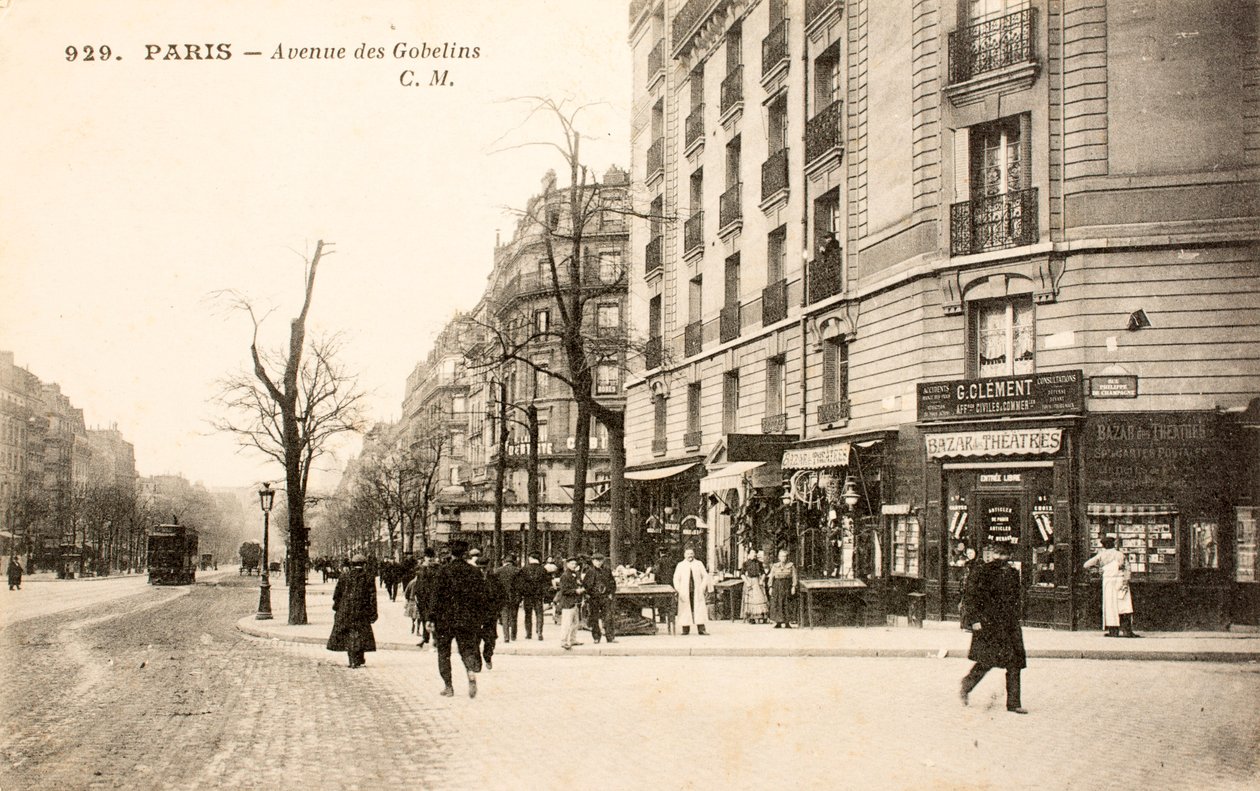 Postcard/Avenue des Gobelins/Paris/Seine/Ile de France/France de Augustus Kollner