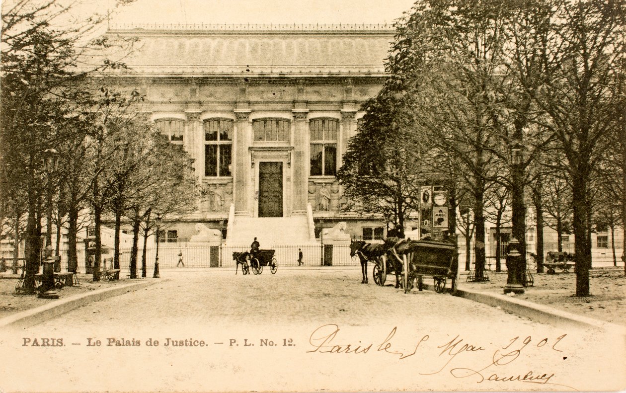 Postal/Palais de Justice/Paris/Seine/Ile de France/France de Augustus Kollner