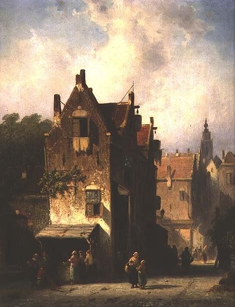 Cena de Rua com Números de Charles Henri Joseph Leickert