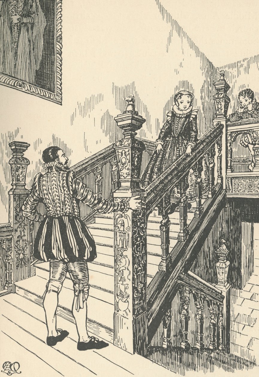 Escadaria do século XVI, 1931 de Charles Henry Bourne Quennell
