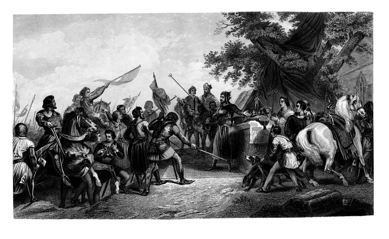 A Batalha de Bouvines, 27 de julho de 1214, 1875. de Charles Henry Jeens