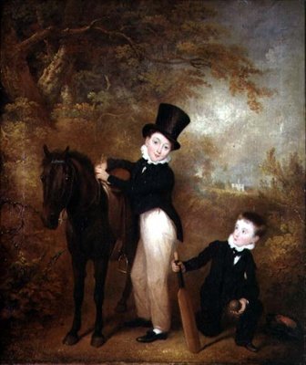 Retrato de William e Charles Chadwick no Burley Lodge de Charles Henry Schwanfelder