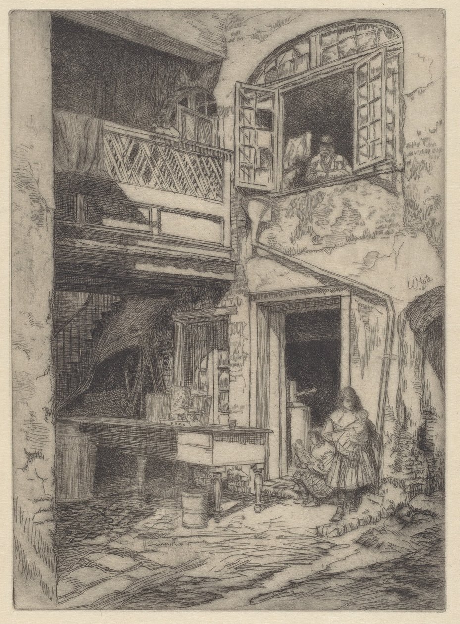 Um antigo pátio (Nova Orleans) de Charles Henry White