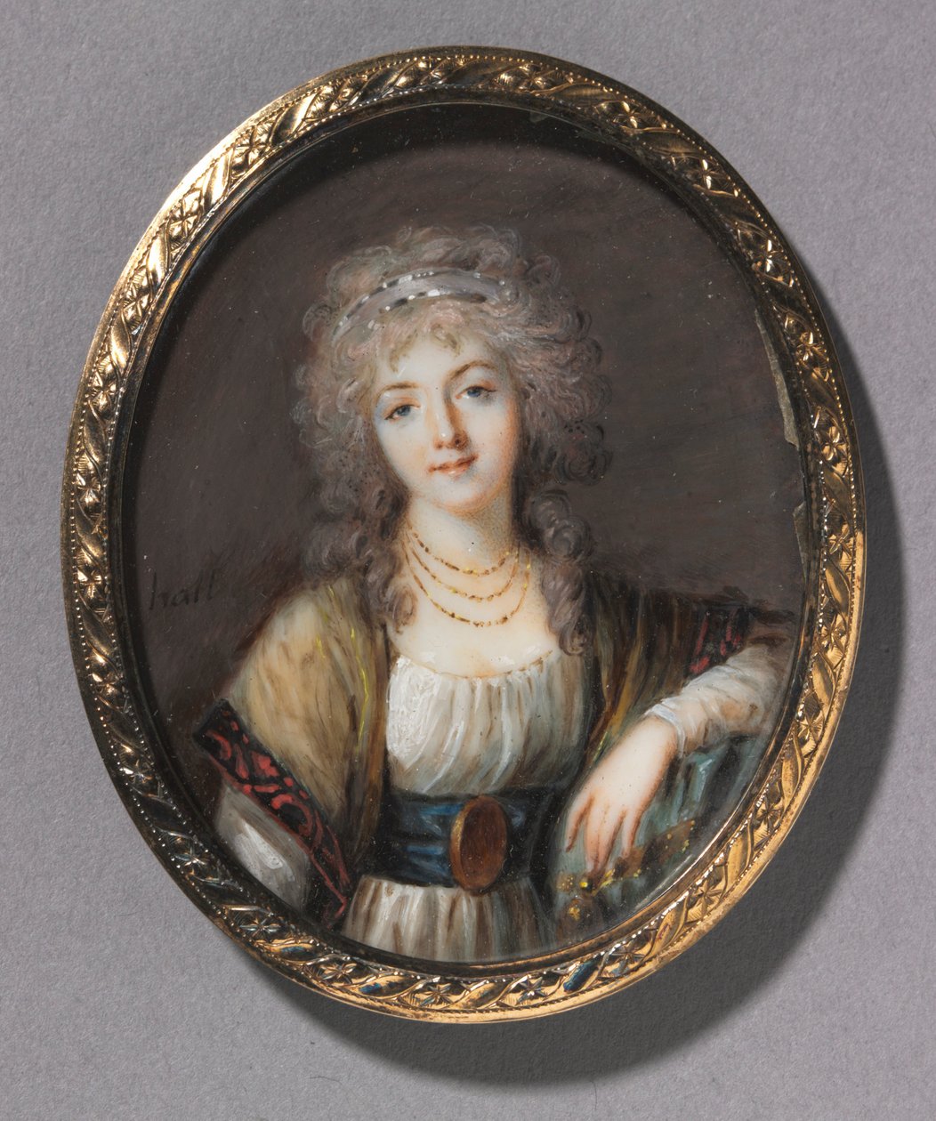 Retrato de uma jovem mulher, c. 1785 de Charles Hénard