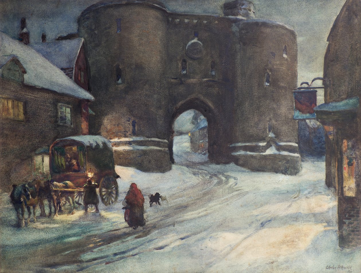 Centeio no inverno, c.1903 (aquarela) de Charles Hodge Mackie