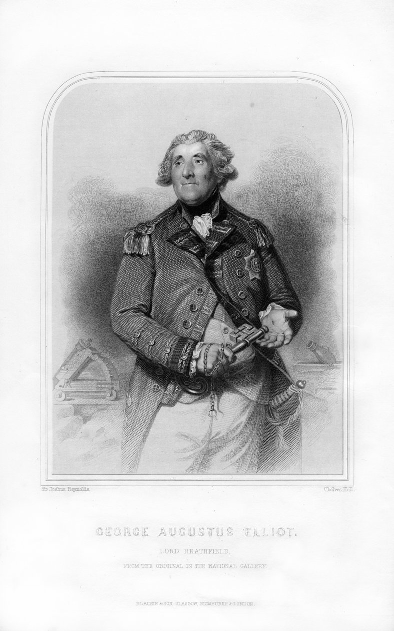 George Augustus Eliott, 1º Barão Heathfield, soldado escocês e governador de Gibraltar, 1870. de Charles Holl