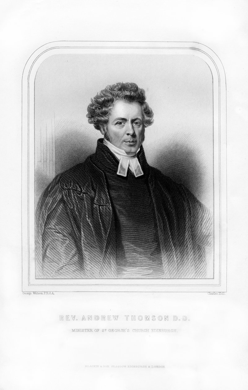 Reverendo Andrew Thomson, clérigo escocês, 1870. de Charles Holl