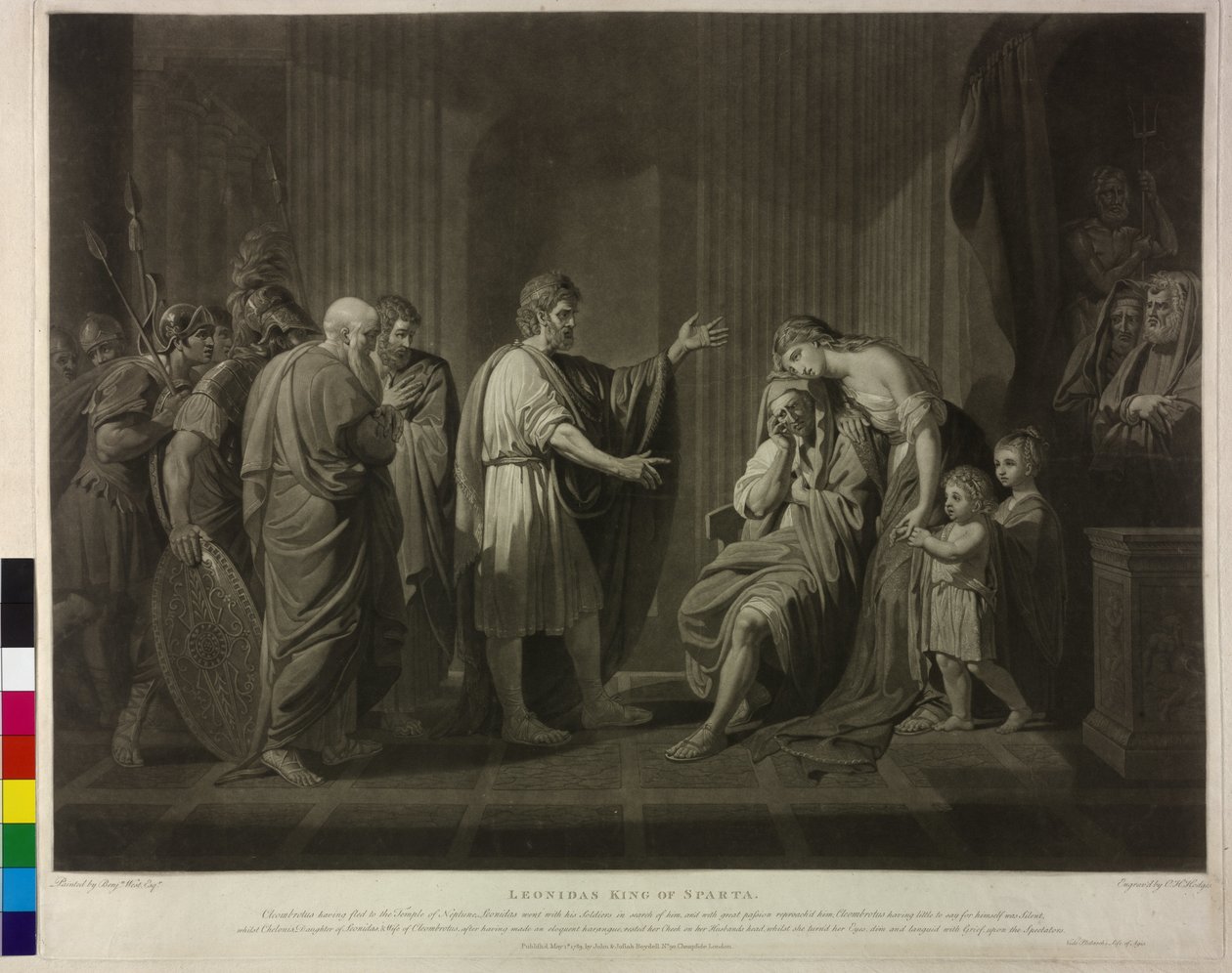 Rei de Esparta Leónidas II de Charles Howard Hodges