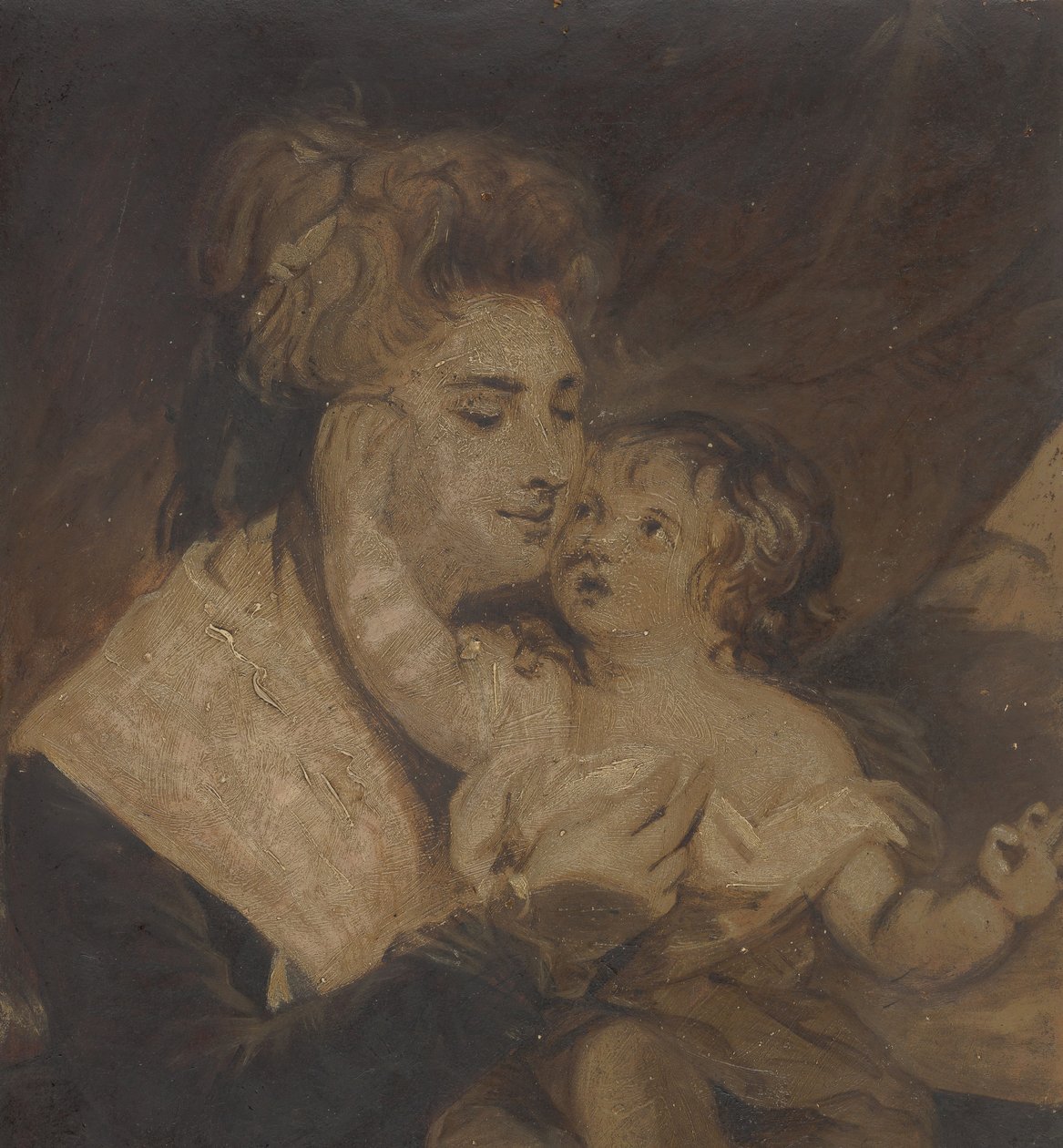 Lady Dashwood e seu filho, ca. 1785 de Charles Howard Hodges