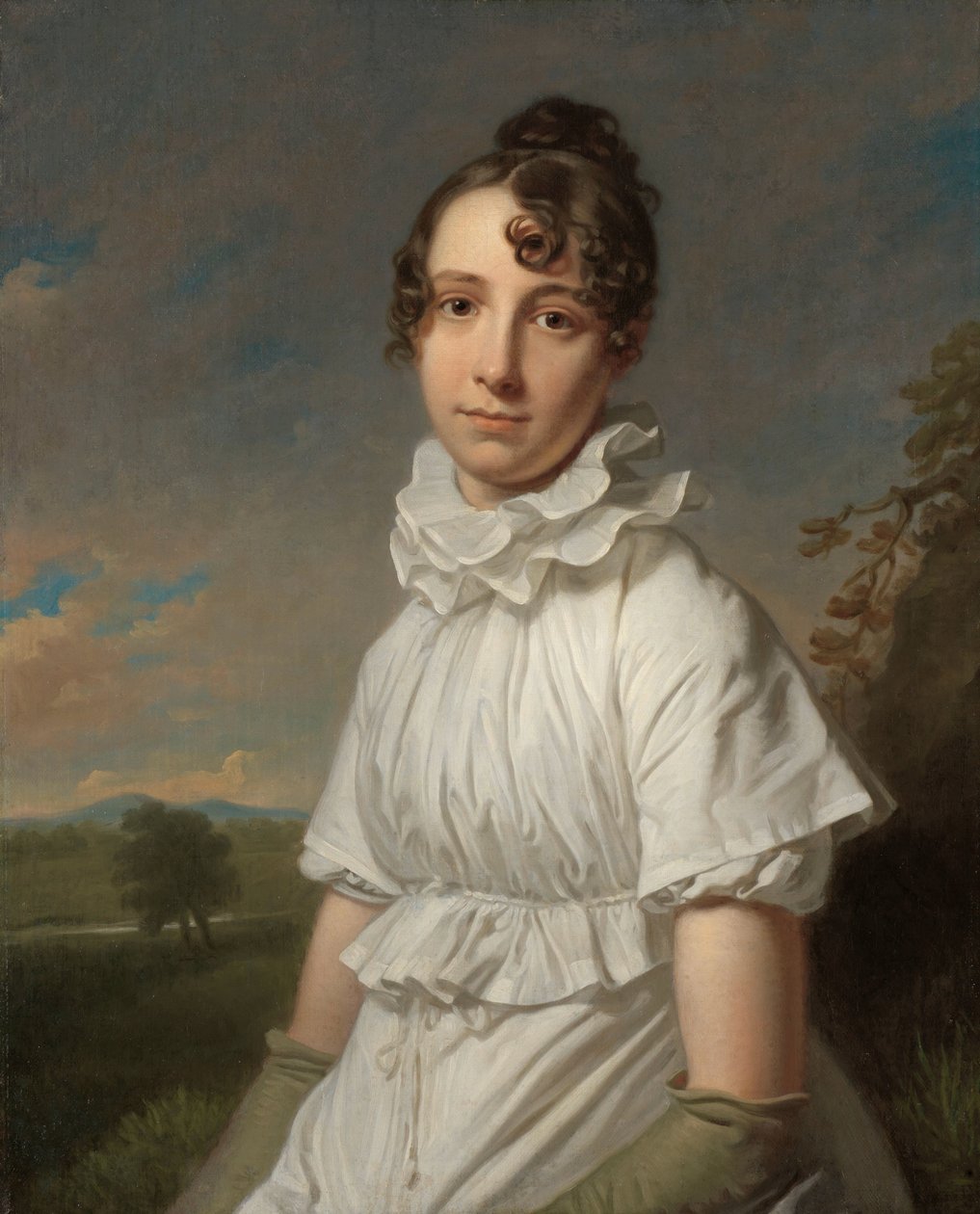 Retrato de Emma Jane Hodges Emma Jane Hodges (1789-1868), a filha do artista de Charles Howard Hodges