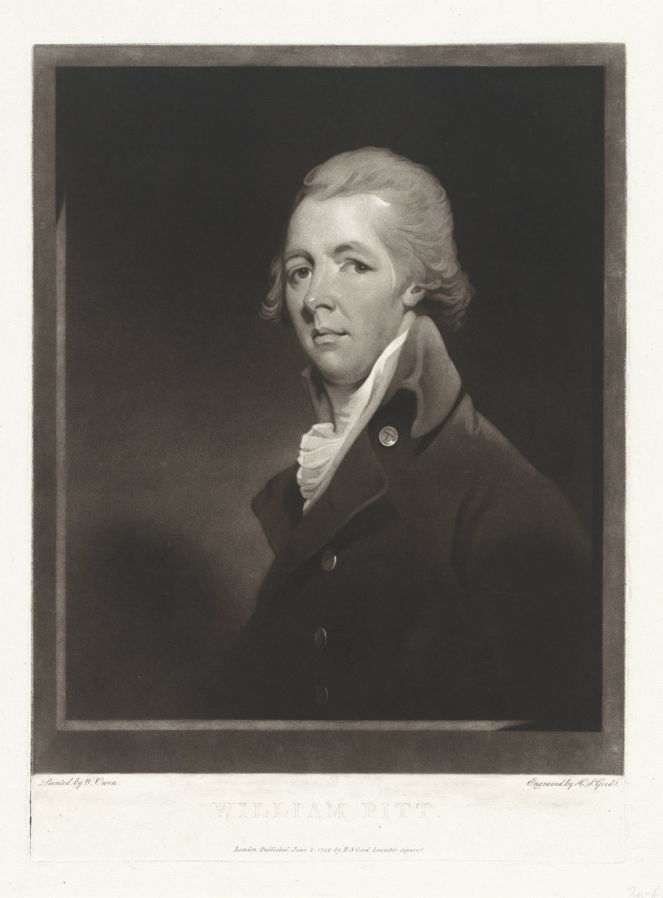 Retrato do estadista William Pitt de Charles Howard Hodges