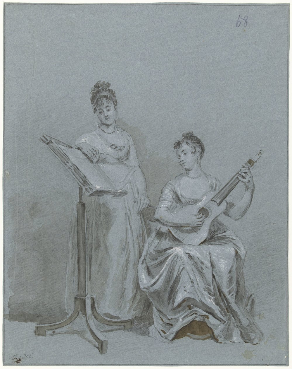 Duas senhoras a fazer música
Twee musicerende dames de Charles Howard Hodges