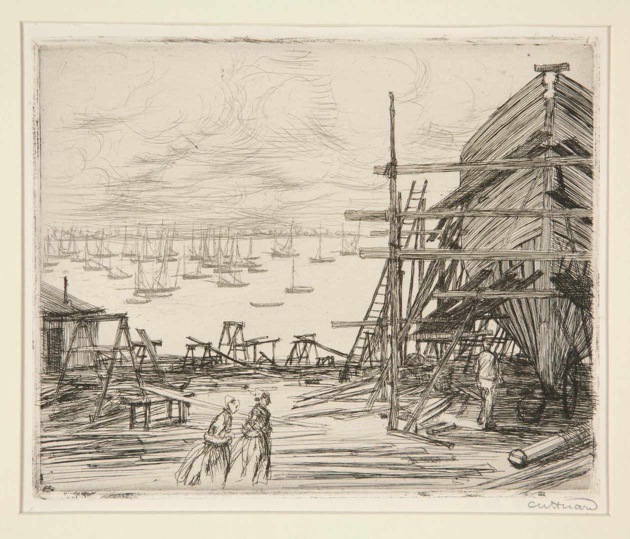 Canteiro de obras em Cancale de Charles Huard