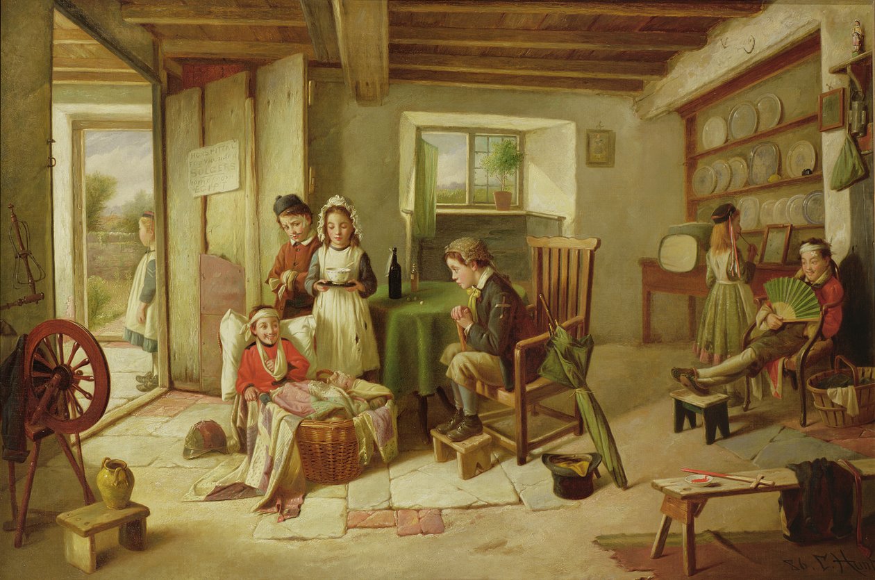 Horspital para Woonded Solgers Venha para casa de Egipt (sic), 1886 de Charles Hunt