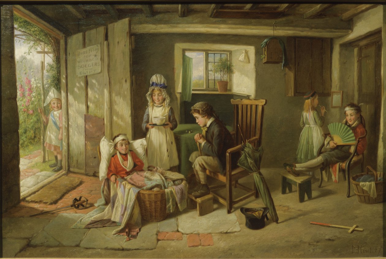 Hospital de soldados feridos, 1886 de Charles Hunt