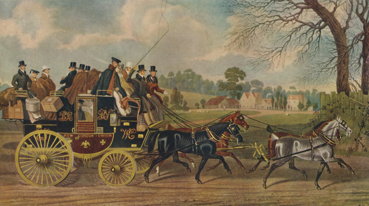Roadsters, New London Union Coach, c1840, 1929 de Charles Hunt