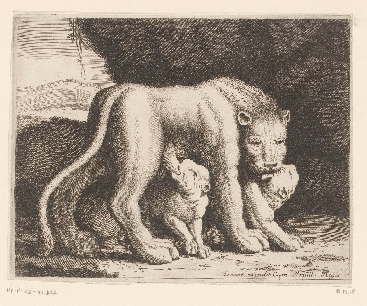 A leoa beijadora
Série animal (título da série) de Charles II Errard (attributed to)