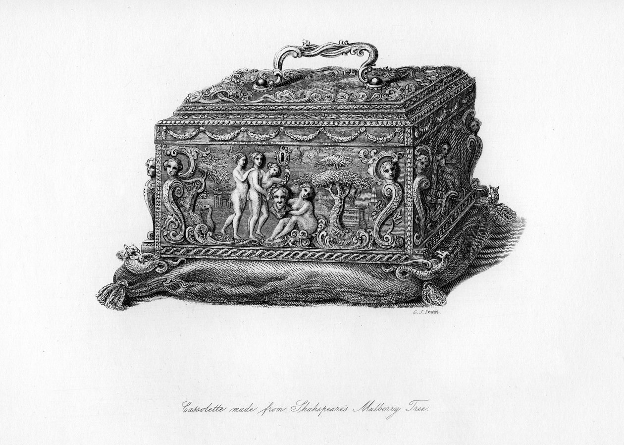 Cassolete esculpida em madeira da amoreira de Shakespeares, século XVIII, 1840 de Charles J. Smith