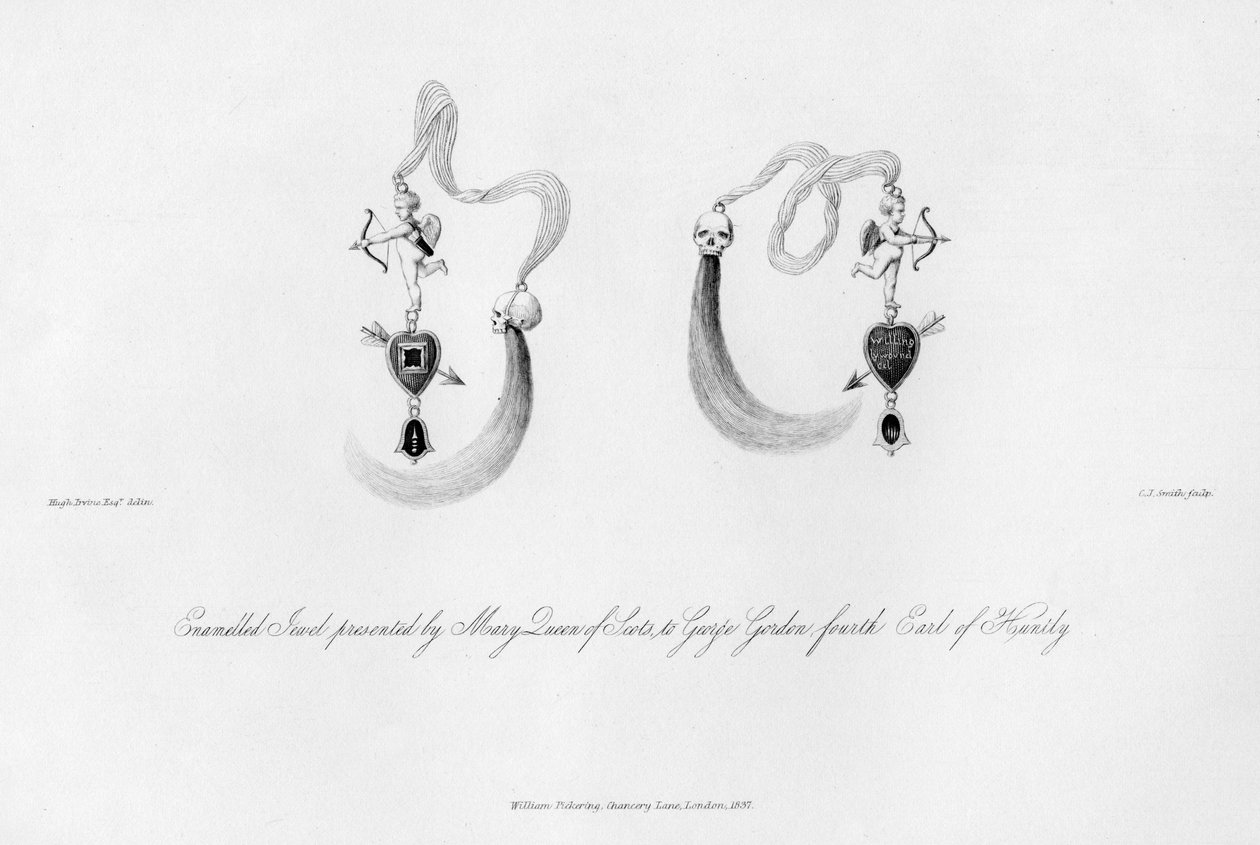 Jóia esmaltada apresentada por Mary Queen of Scots, a George Gordon, século XVI, 1840. de Charles J. Smith