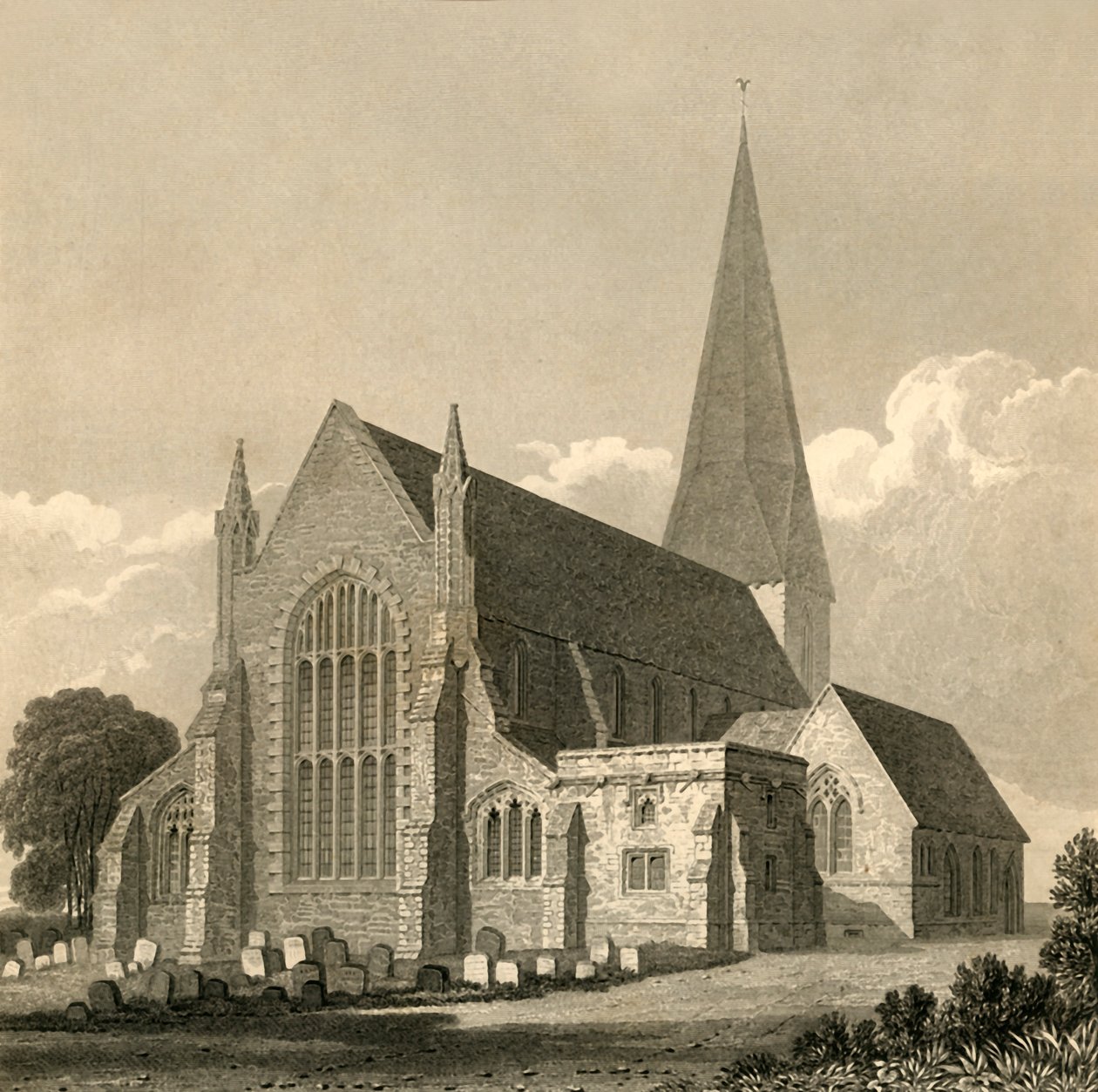 Igreja de Horsham, 1835. de Charles J. Smith