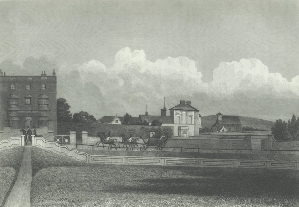 Igreja Hove, do mar, 1835. de Charles J. Smith